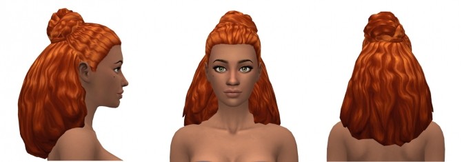 Sims 4 Half Up & Down Hair by leeleesims1 at SimsWorkshop