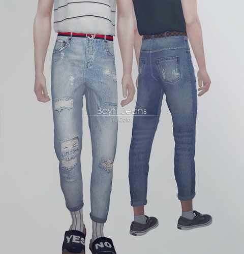 Roll up t-shirts + fitted jeans at KK’s Sims4 – ooobsooo » Sims 4 Updates