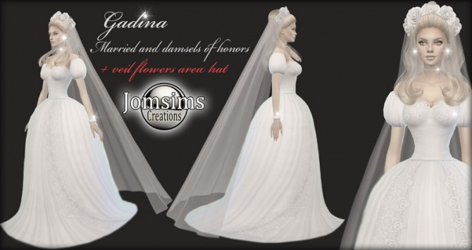 Sims 4 GADINA wedding dress at Jomsims Creations