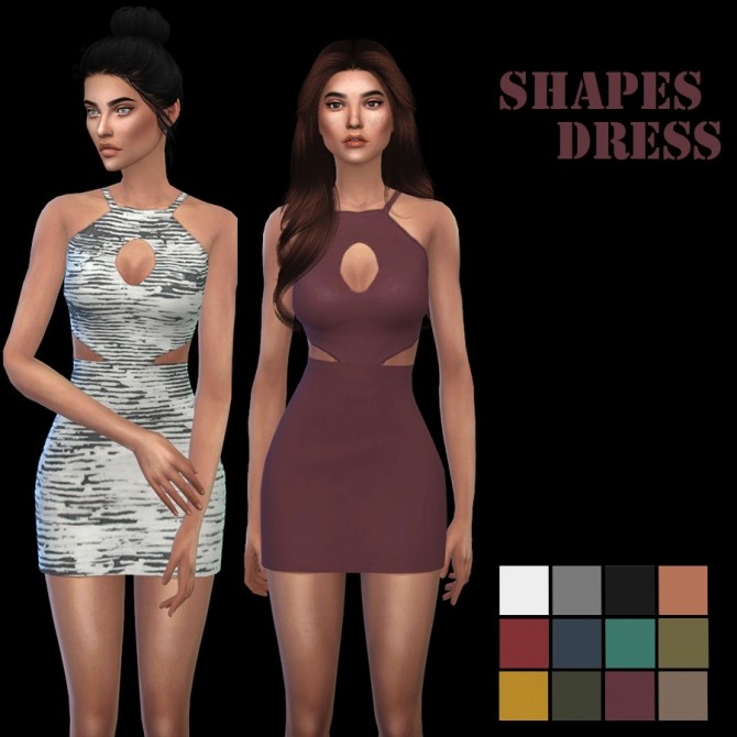 Sims 4 Shapes Dress at Leo Sims