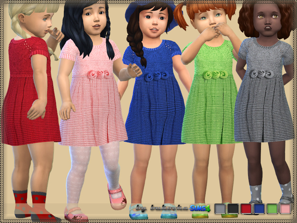 Sims 4 Dress Knitted by bukovka at TSR