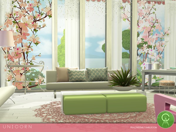 Sims 4 Unicorn house by Pralinesims at TSR