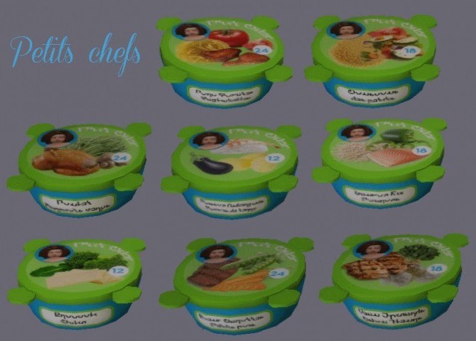 Sims 4 Food set for toodlers by Maman Gateau at Sims Artists