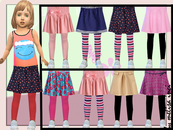 Sims 4 Toddler Leggings With Skirt by melisa inci at TSR