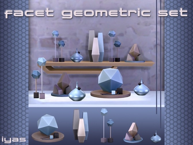 Sims 4 Facet Geometric set at Soloriya