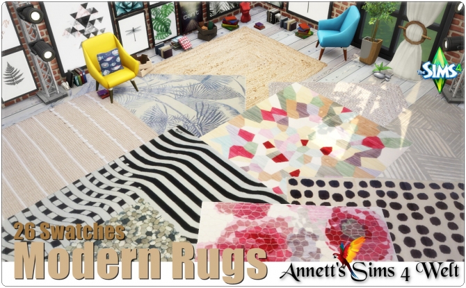 Modern Rugs at Annett’s Sims 4 Welt » Sims 4 Updates