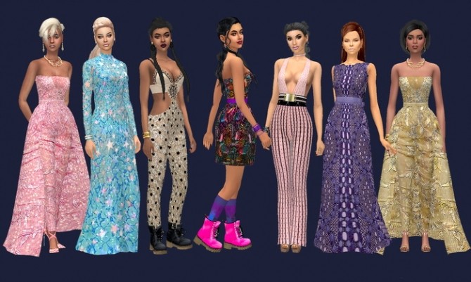 Sims 4 Gowns and more at Dreaming 4 Sims