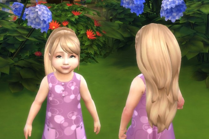 Sims 4 Confident Ponytail for Toddlers at My Stuff