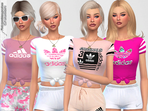 Sporty Tees Collection 05 by Pinkzombiecupcakes at TSR » Sims 4 Updates