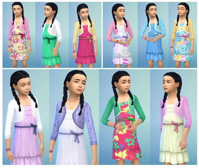 Sims 4 Girly’s Bolero Dress at Birksches Sims Blog