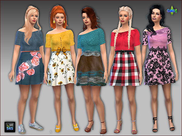 Sims 4 5 summer dresses at Arte Della Vita