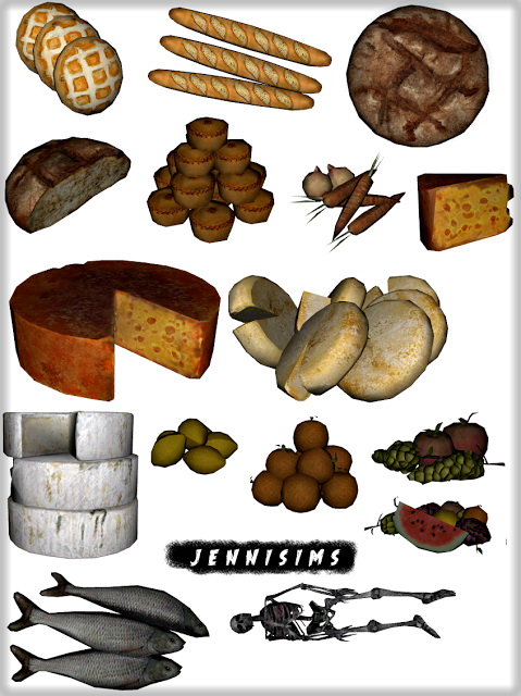 Sims 4 Set Vol 53 Decoratives food (16 Items) at Jenni Sims