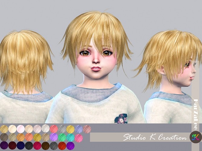 Sims 4 Animate hair 80 Yuji for toddler at Studio K Creation