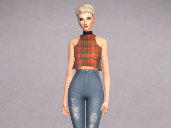 Sims 4 Violet Top by Christopher067 at TSR