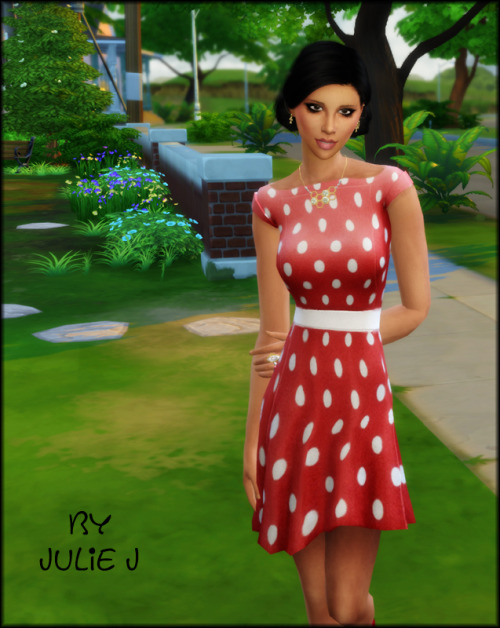 Sims 4 City Living Dress Retextured at Julietoon – Julie J