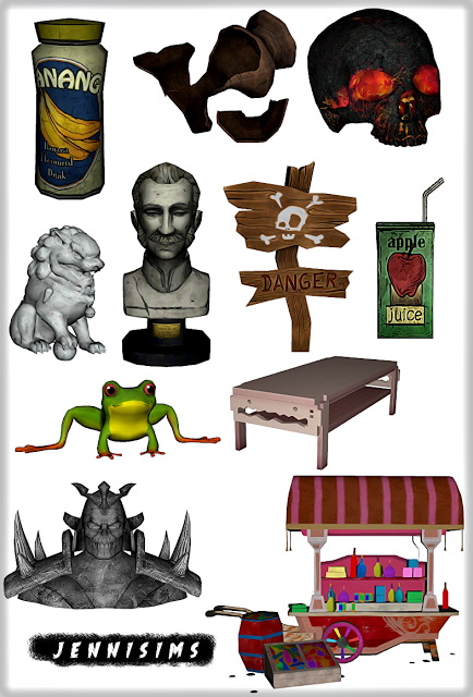 Sims 4 Set Vol 58 Decoratives and Table Functional (13 Items) at Jenni Sims