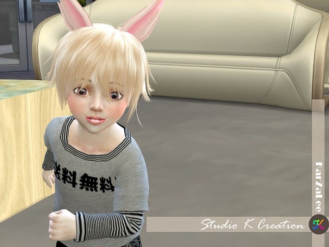 Sims 4 Animate hair 80 Yuji for toddler at Studio K Creation