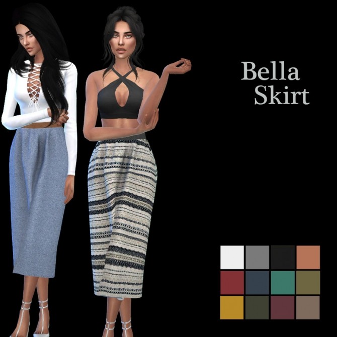 Sims 4 Bella Skirt at Leo Sims