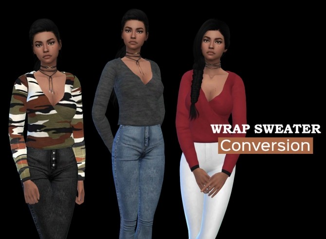 Sims 4 Wrap Sweater at Leo Sims