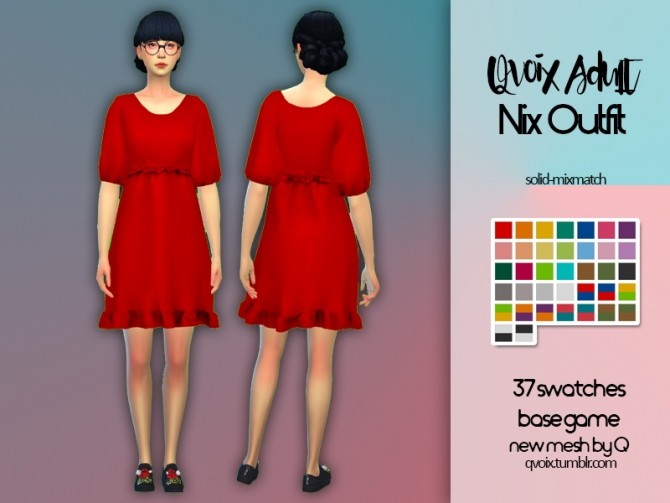 Sims 4 Nix Outfit at qvoix – escaping reality