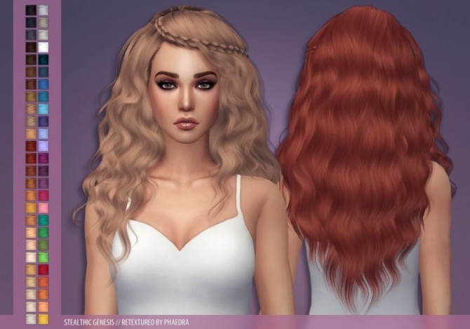 Sims 4 Stealthics Genesis Hair Retexture at Phaedra