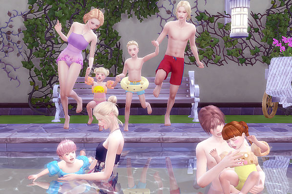 Sims 4 Swimming poses 03 at A luckyday