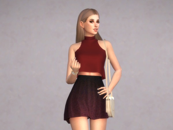 Sims 4 Violet Top by Christopher067 at TSR