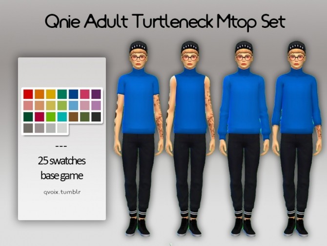 Sims 4 Turtleneck FMTop Set at qvoix – escaping reality