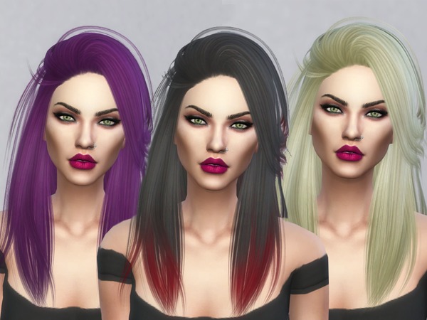 Sims 4 Pretty Thoughts hair retexture by Kitty.Meow at TSR