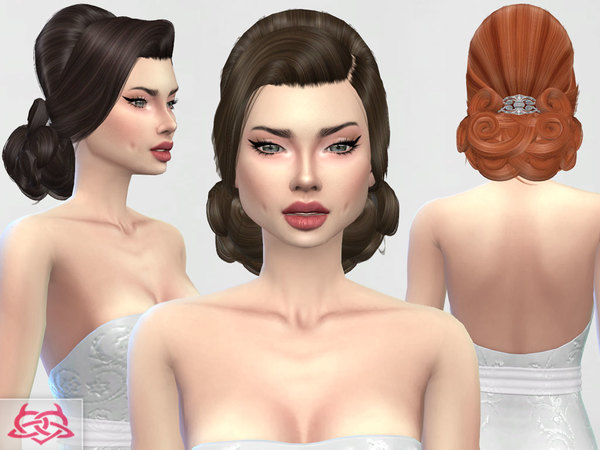 Sims 4 Wedding hairstyle by Colores Urbanos at TSR