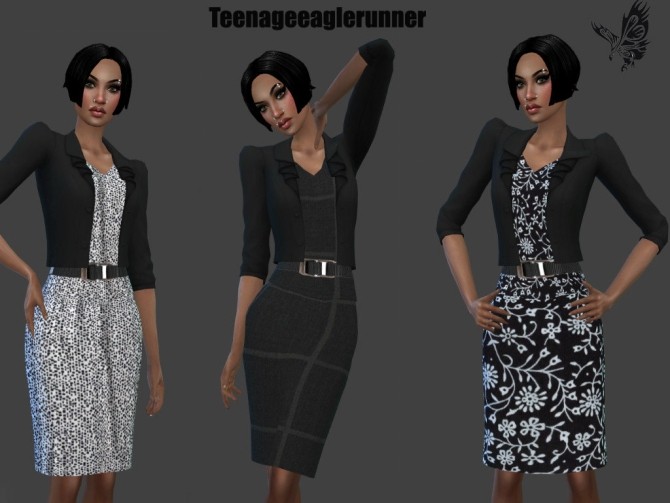 Sims 4 Day at the Office Outfit at Teenageeaglerunner