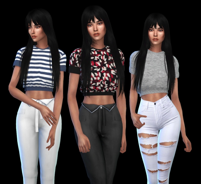 DS Crop Top at Leo Sims » Sims 4 Updates