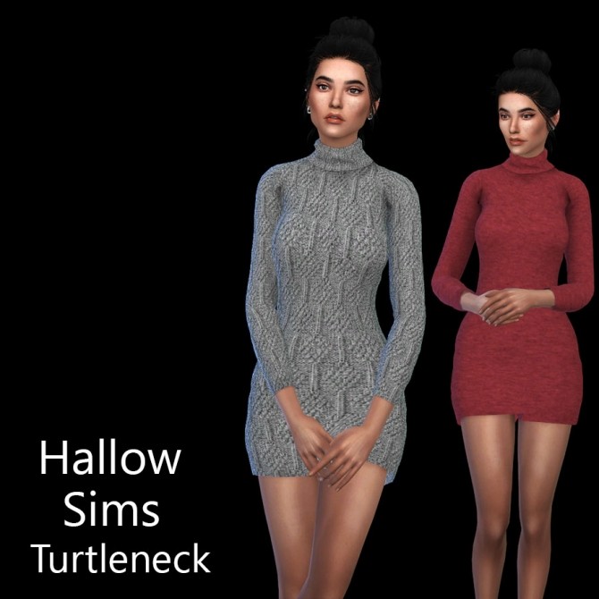 Sims 4 Turtleneck dress at Leo Sims