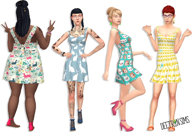 Sims 4 Llama Dress at Deetron Sims