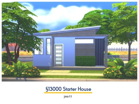 13000 Simoleons Starter House by jmn11 at TSR