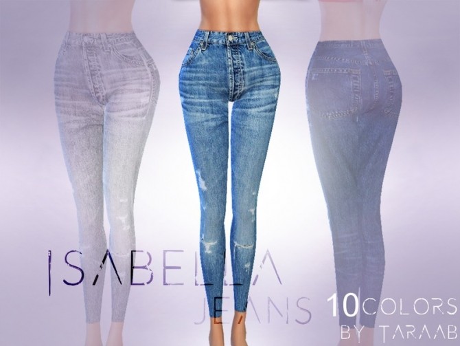 Sims 4 Isabella Jeans by Taraab at TSR