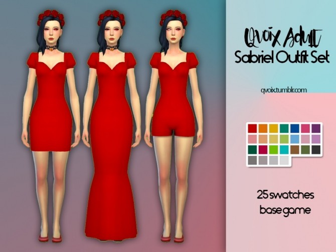 Sims 4 Sabriel Outfit Set at qvoix – escaping reality