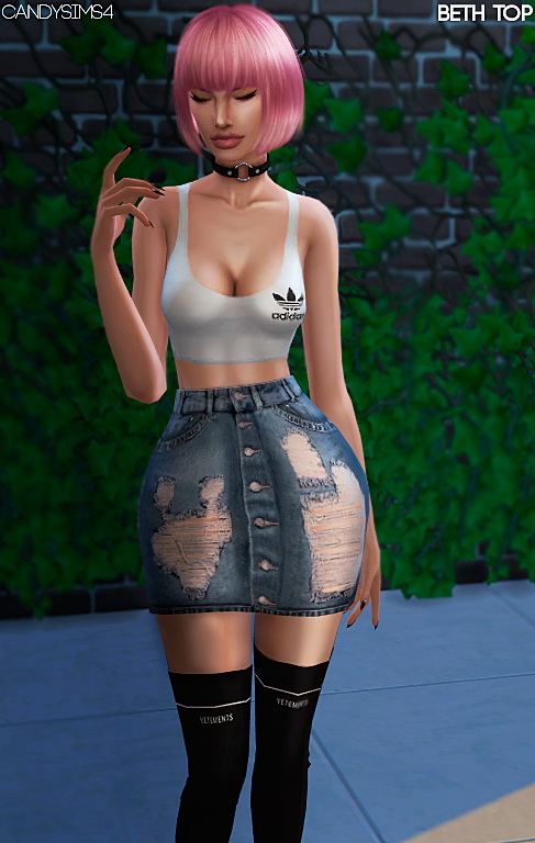 Sims 4 BETH TOP at Candy Sims 4