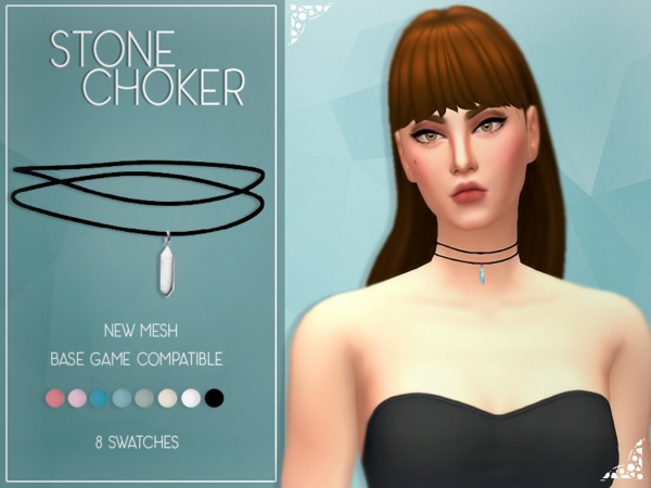 Sims 4 Stone Choker by Enriques4 at TSR