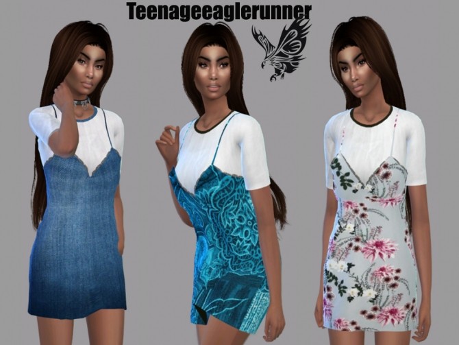 Sims 4 Dentelle Dress Recolor at Teenageeaglerunner