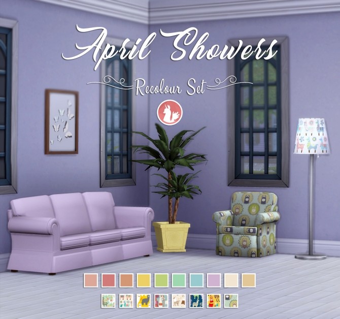 Sims 4 April Showers Recolour Set at The Plumbob Tea Society