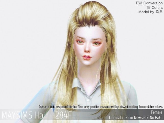 Sims 4 Hair 284F (Newsea) at May Sims