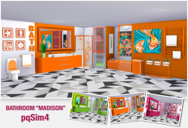 Sims 4 Madison bathroom at pqSims4