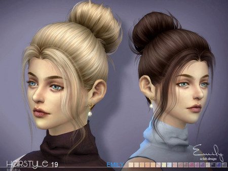 Emily n19 hair by S-Club at TSR » Sims 4 Updates