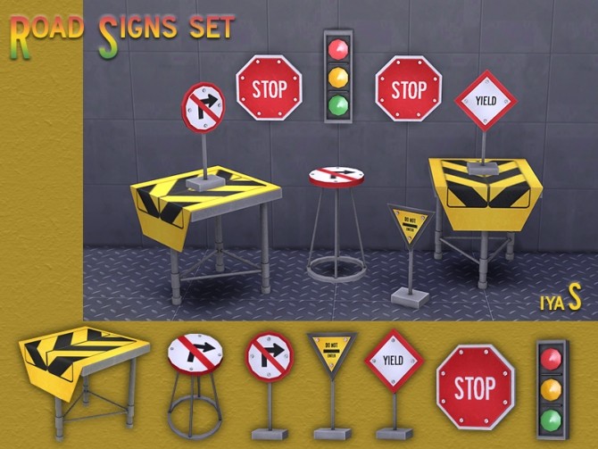 Sims 4 Road Signs at Soloriya