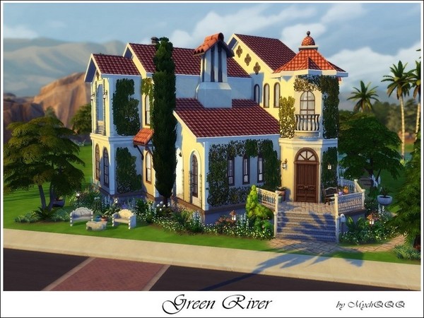 Sims 4 Green River house by MychQQQ at TSR