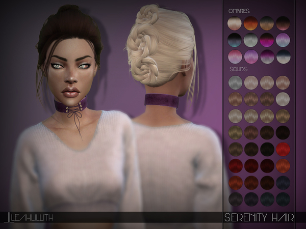 Sims 4 Serenity Hair by Leah Lillith at TSR