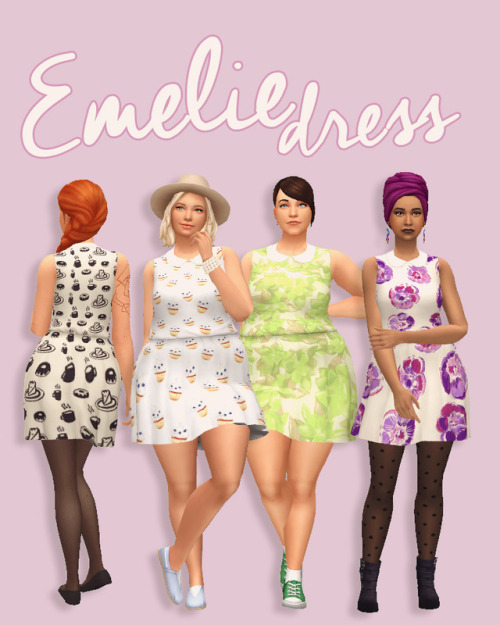 Sims 4 Emelie Dress at Hamburger Cakes