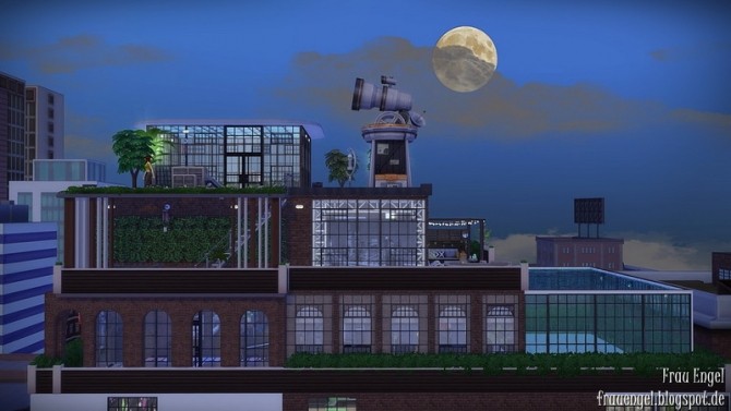 Sims 4 Industrial Penthouse by Julia Engel at Frau Engel