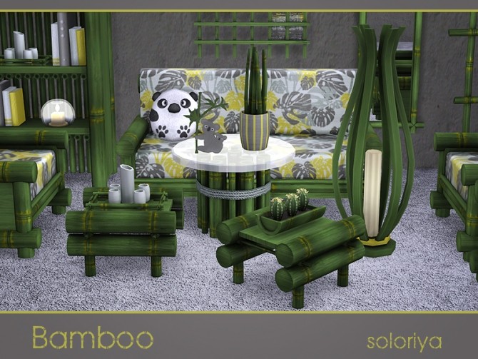 Sims 4 Bamboo set at Soloriya